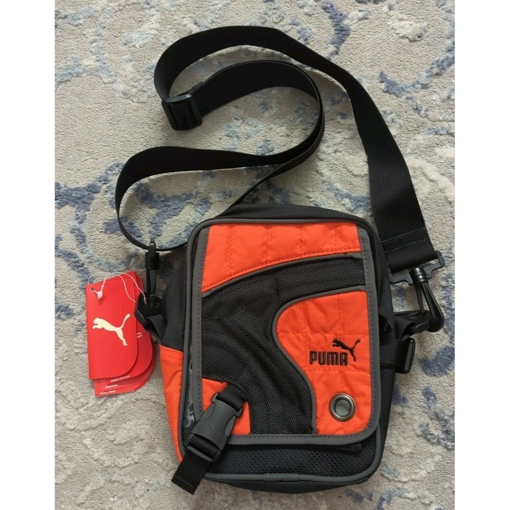 New NWT Y2K Puma Black & Spicy Orange Crossbody Bag T-Mobile Motorsport Portable